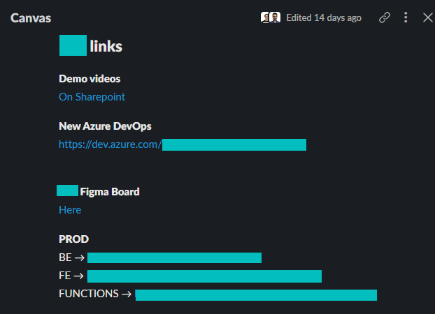 Slack Team Canvas